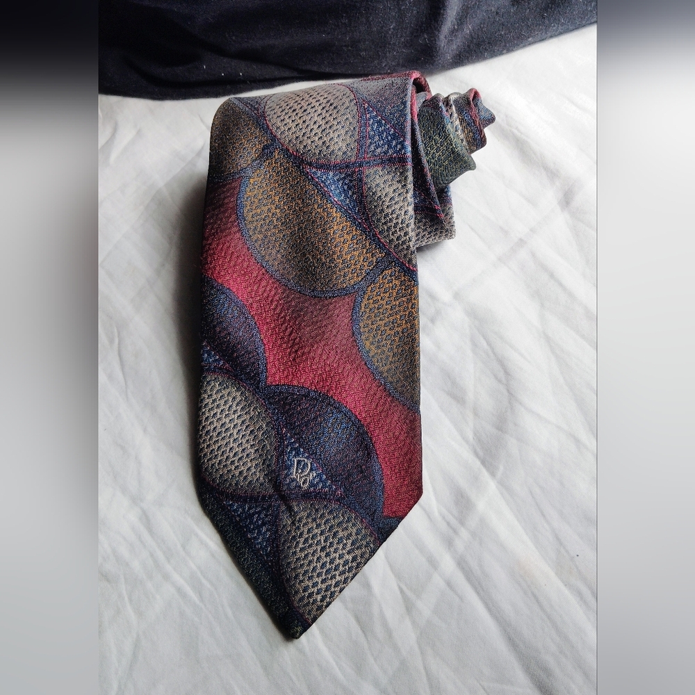 *VINTAGE CHRISTIAN DIOR MONSIEUR TIE – Abstract Multicolor